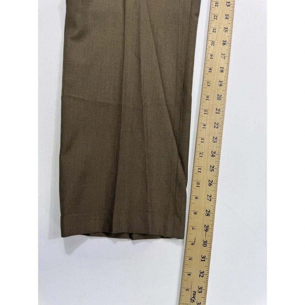 Santorelli Romeo Men’s 38 (37x30) Tobacco Wool Dress Pants Slacks Italy Luxury